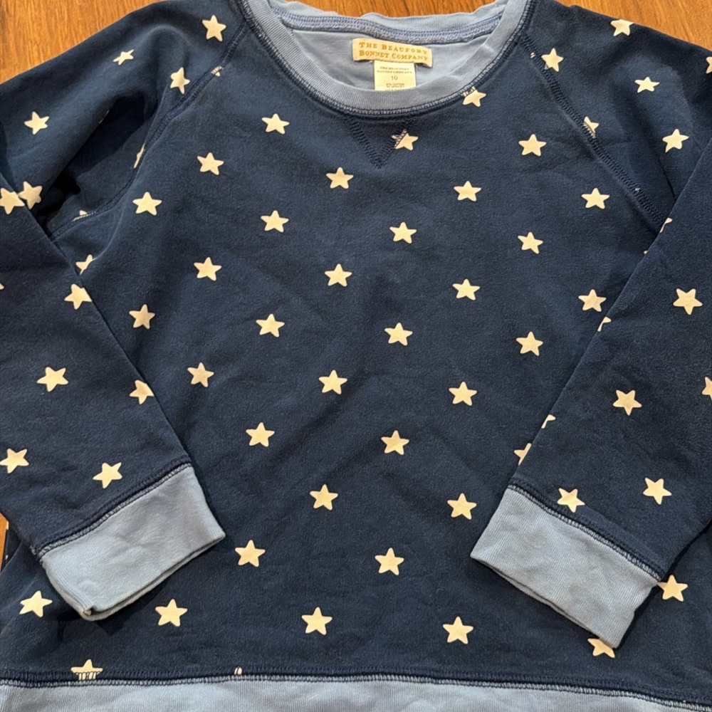 The Beaufort Bonnet Company Navy Star Sweatshirt